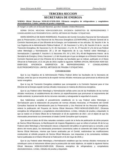 NOM 015 ENER 2018