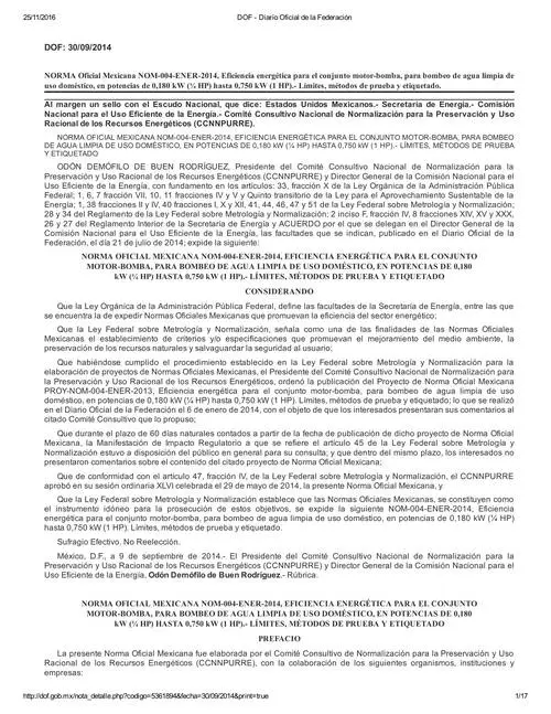 NOM 004 ENER 2014