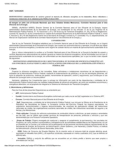 Disposiciones APF 2025