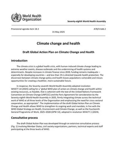 Climate change and Health