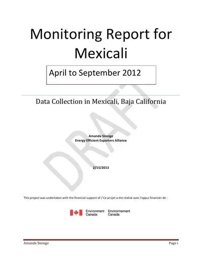 Monitoring Report 1b Mexicali SUMMARY copia