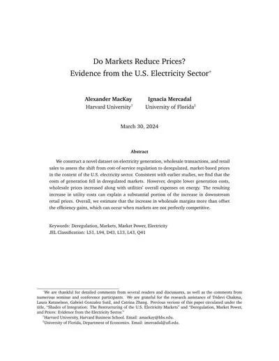 Do Markets Reduce Prices