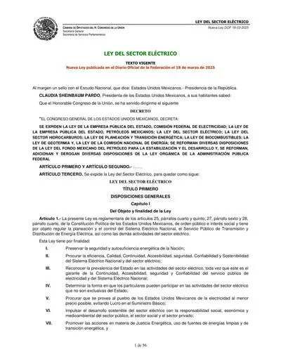 Ley del sector electrico