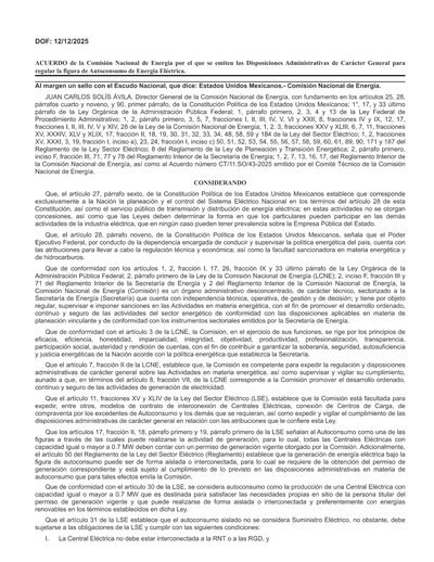Energías Renovables y Sostenibilidad 20 Acuerdo CNA autoconsumo energia Electrica Dic 2025