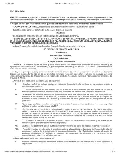 Ley economia circular 2025