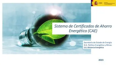 Presentacion Sistema Certificados Ahorro Energia ESPANA