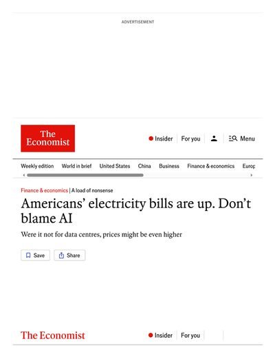 Data centers and energy bills The Economist