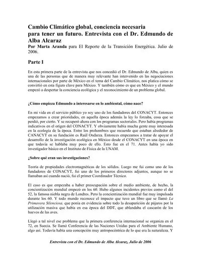 Entrevista con Edmundo De Alba