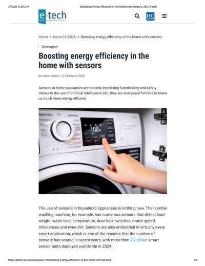 Tecnologías de la información y eficiencia energética 2 Boosting energy efficiency in the home with sensors IEC