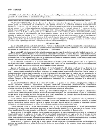 Generacion de energia electrica en la modalidad de Cogeneracion